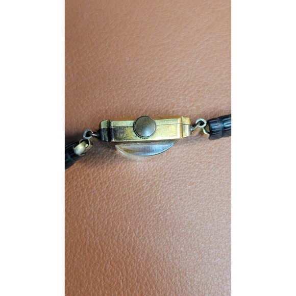 Rare Vintage Titus 18k Gold And Original Lizard Leather Band Watch - Picture 4 of 8